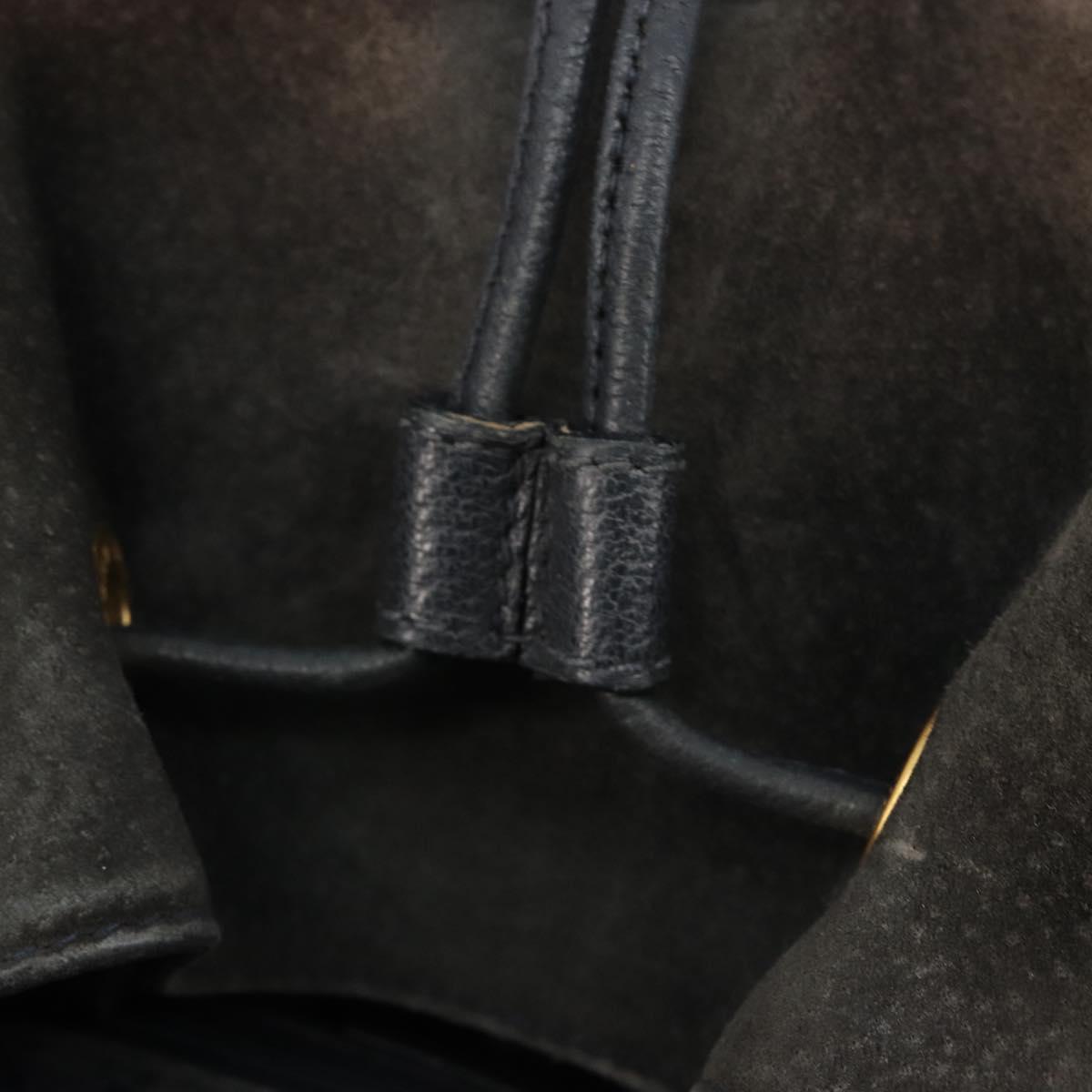 GUCCI Bamboo Backpack Suede Navy Gold 003 2058 0016 Auth 183957