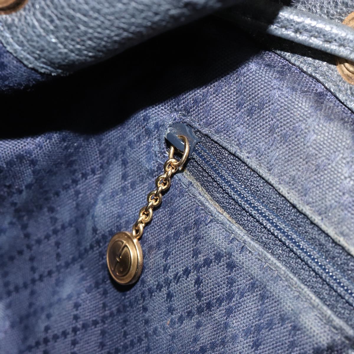 GUCCI Bamboo Backpack Suede Navy Gold 003 2058 0016 Auth 183957