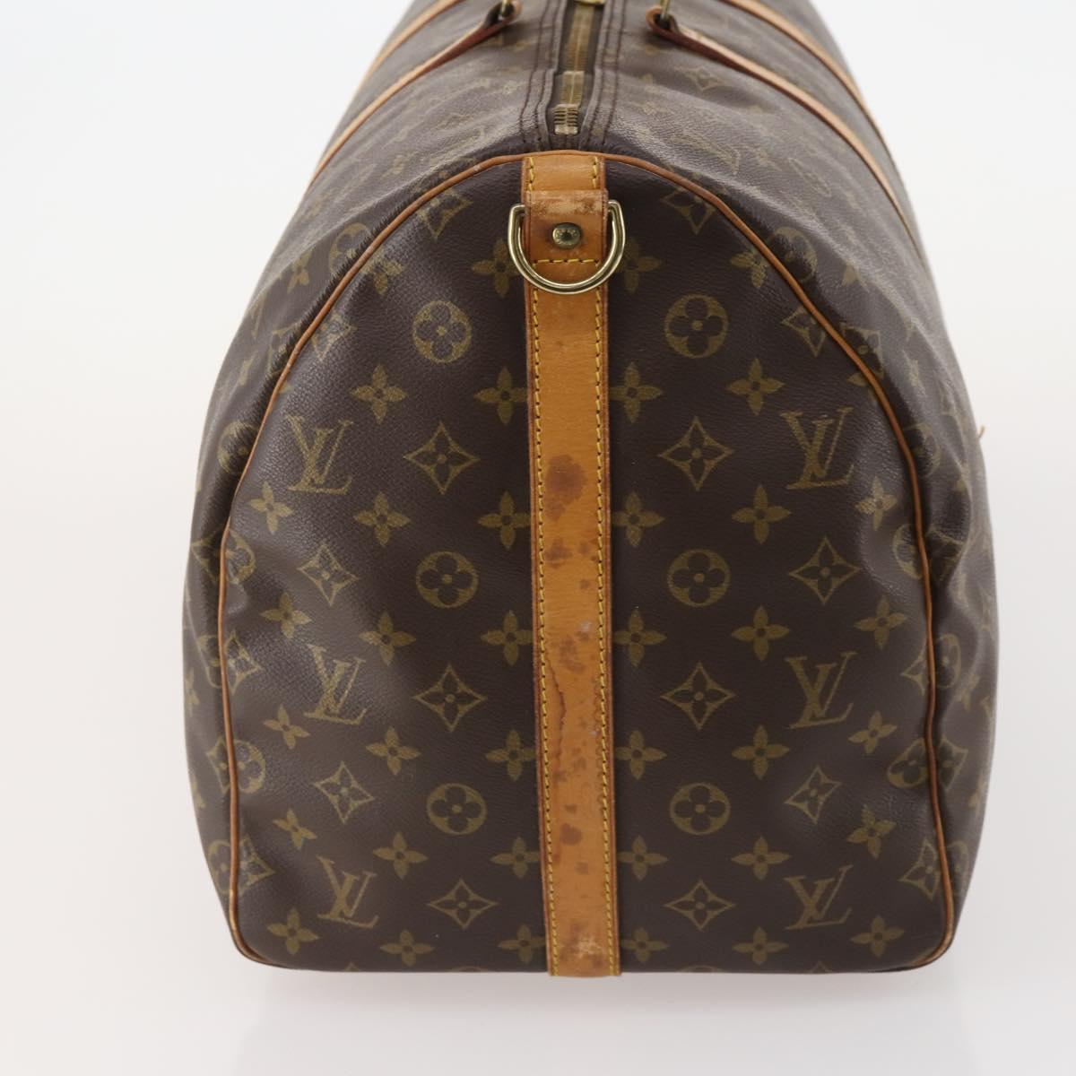 LOUIS VUITTON Monogram Keepall Bandouliere 55 Boston Bag M41414 LV Auth 183970