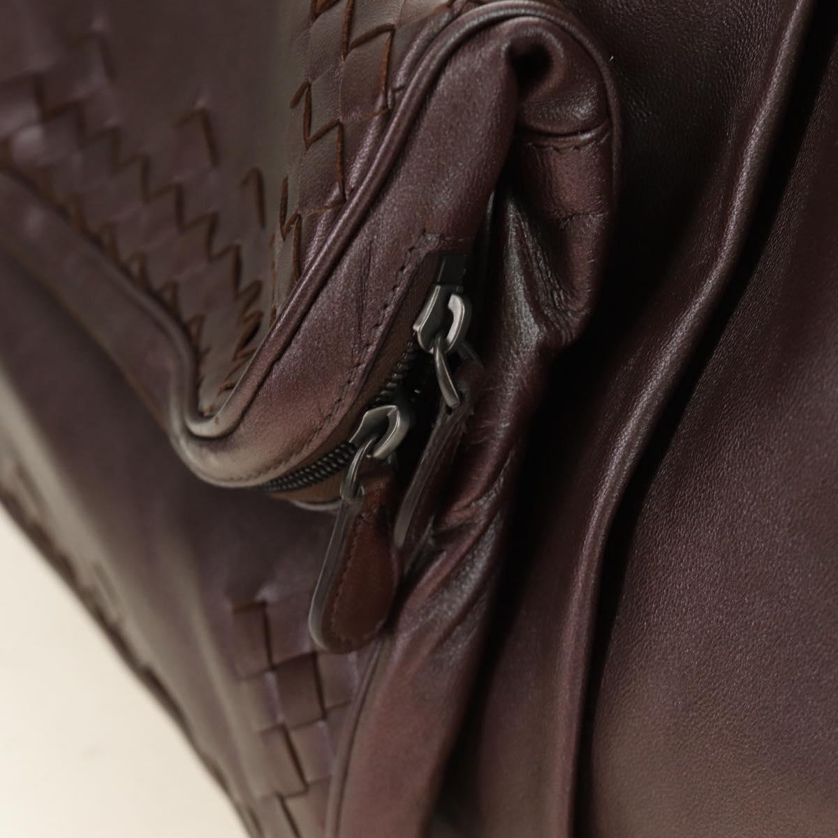 BOTTEGA VENETA INTRECCIATO Shoulder Bag Leather Brown 248522 Auth 183977V