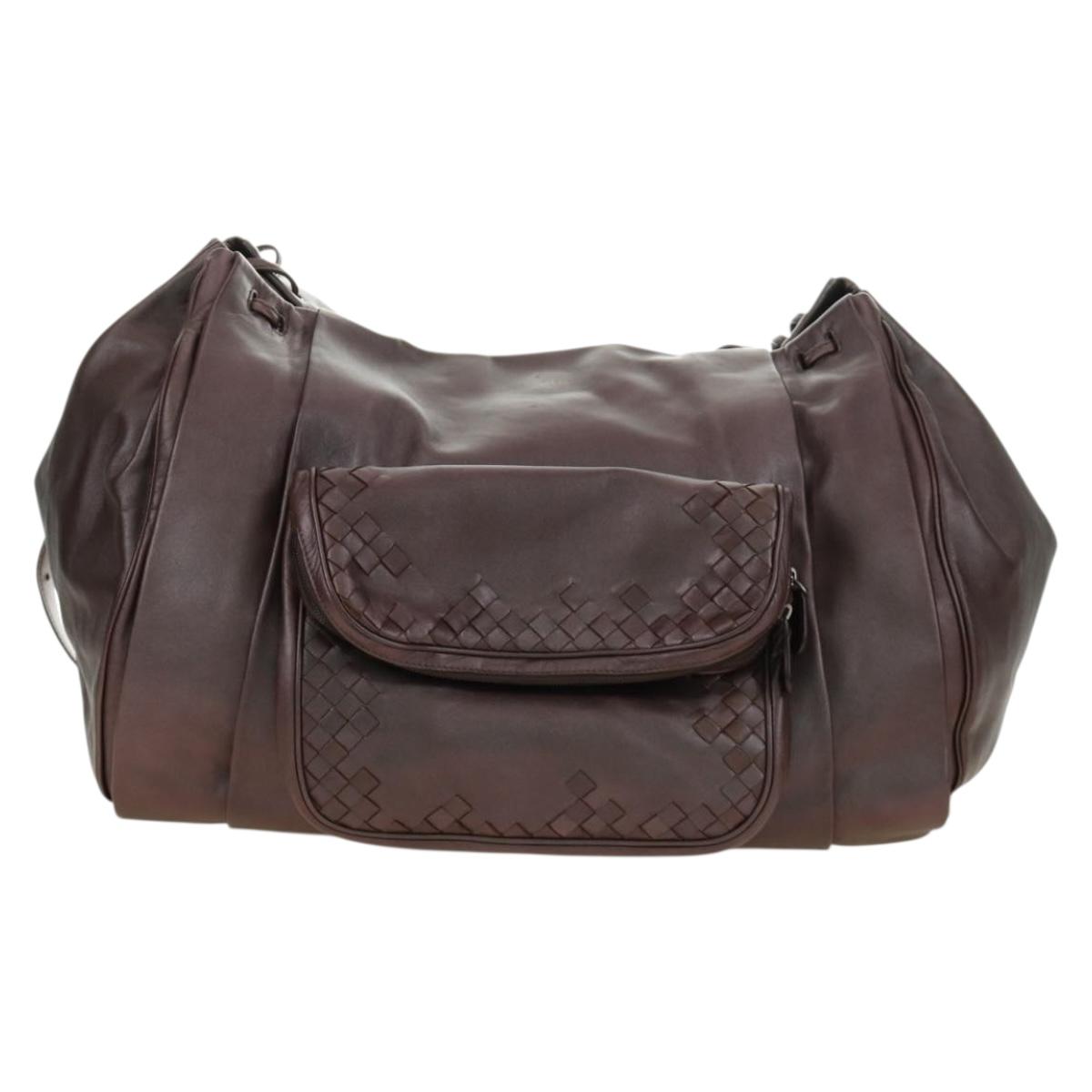 BOTTEGA VENETA INTRECCIATO Shoulder Bag Leather Brown 248522 Auth 183977V