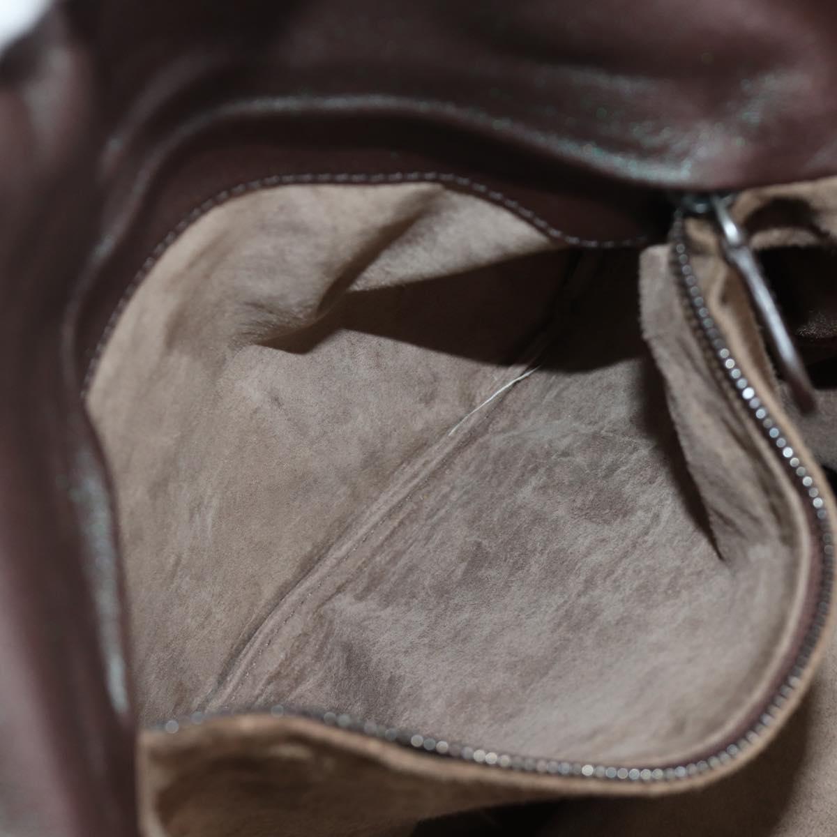 BOTTEGA VENETA INTRECCIATO Shoulder Bag Leather Brown 248522 Auth 183977V