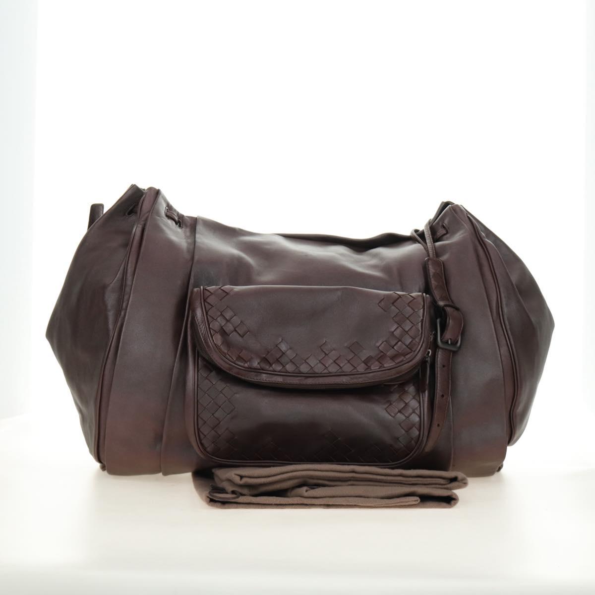 BOTTEGA VENETA INTRECCIATO Shoulder Bag Leather Brown 248522 Auth 183977V