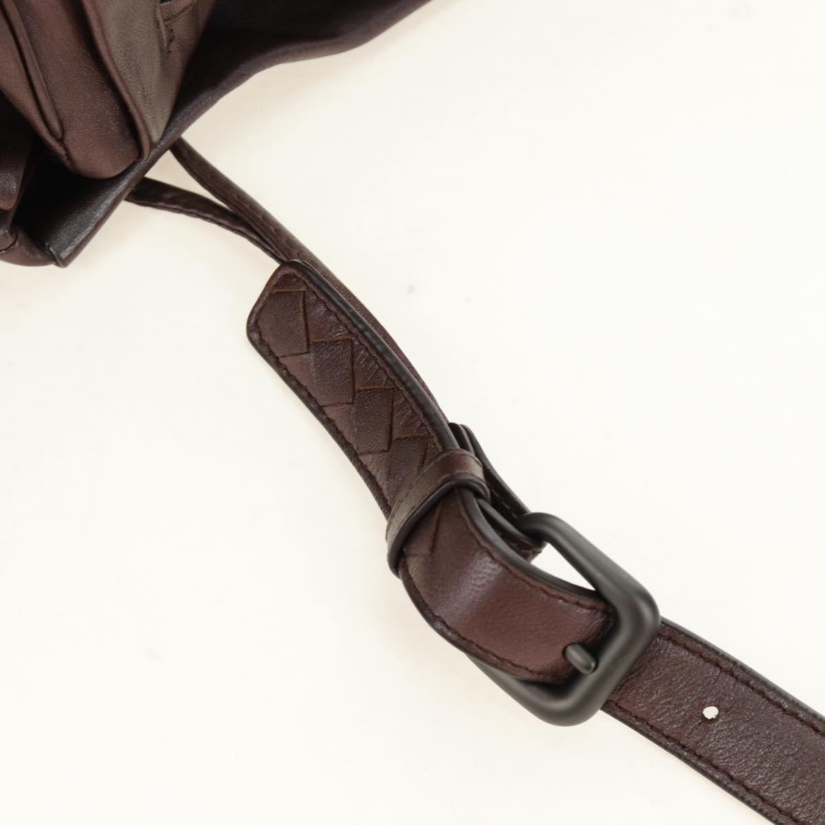 BOTTEGA VENETA INTRECCIATO Shoulder Bag Leather Brown 248522 Auth 183977V