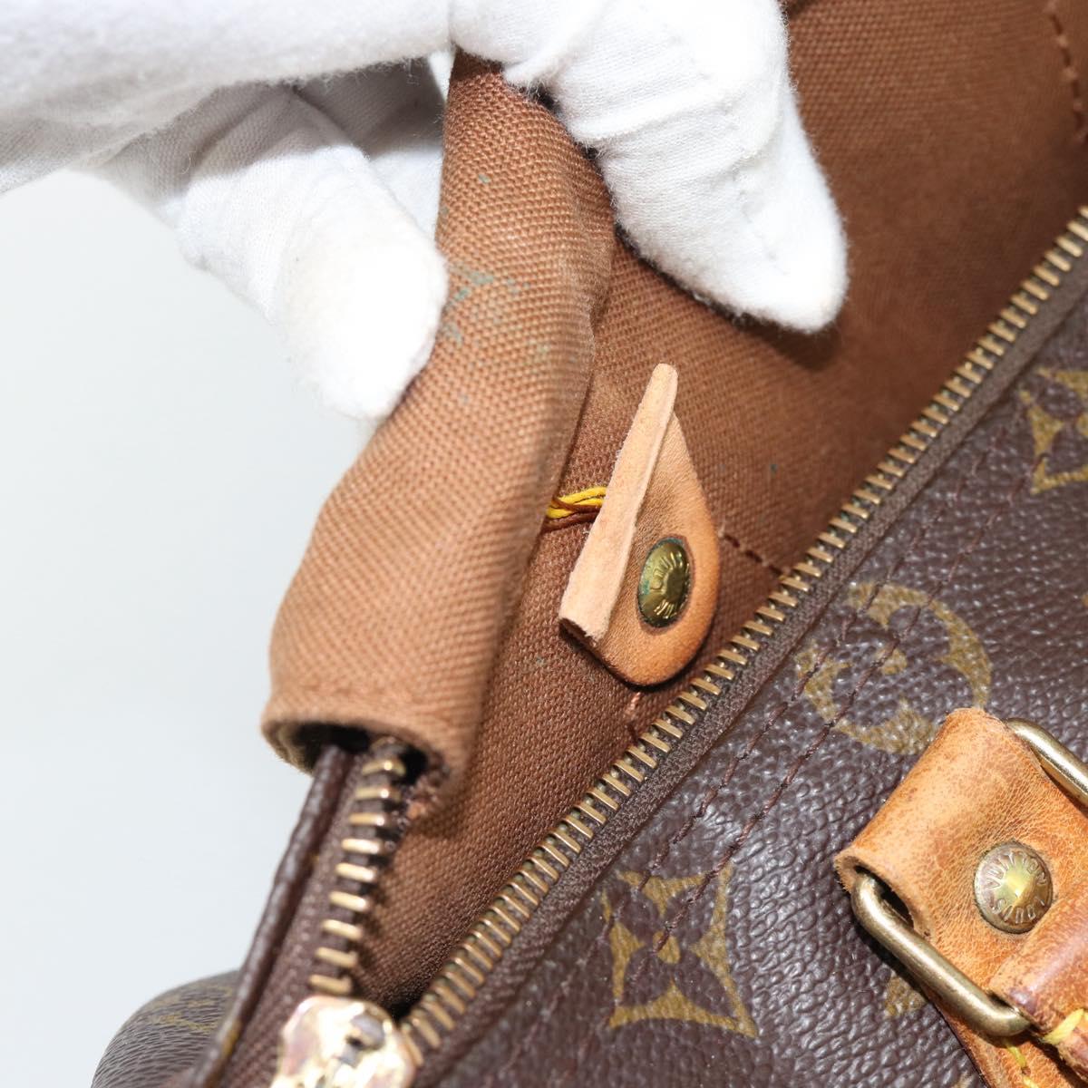 LOUIS VUITTON Monogram Speedy 30 Hand Bag M41526 LV Auth 183984