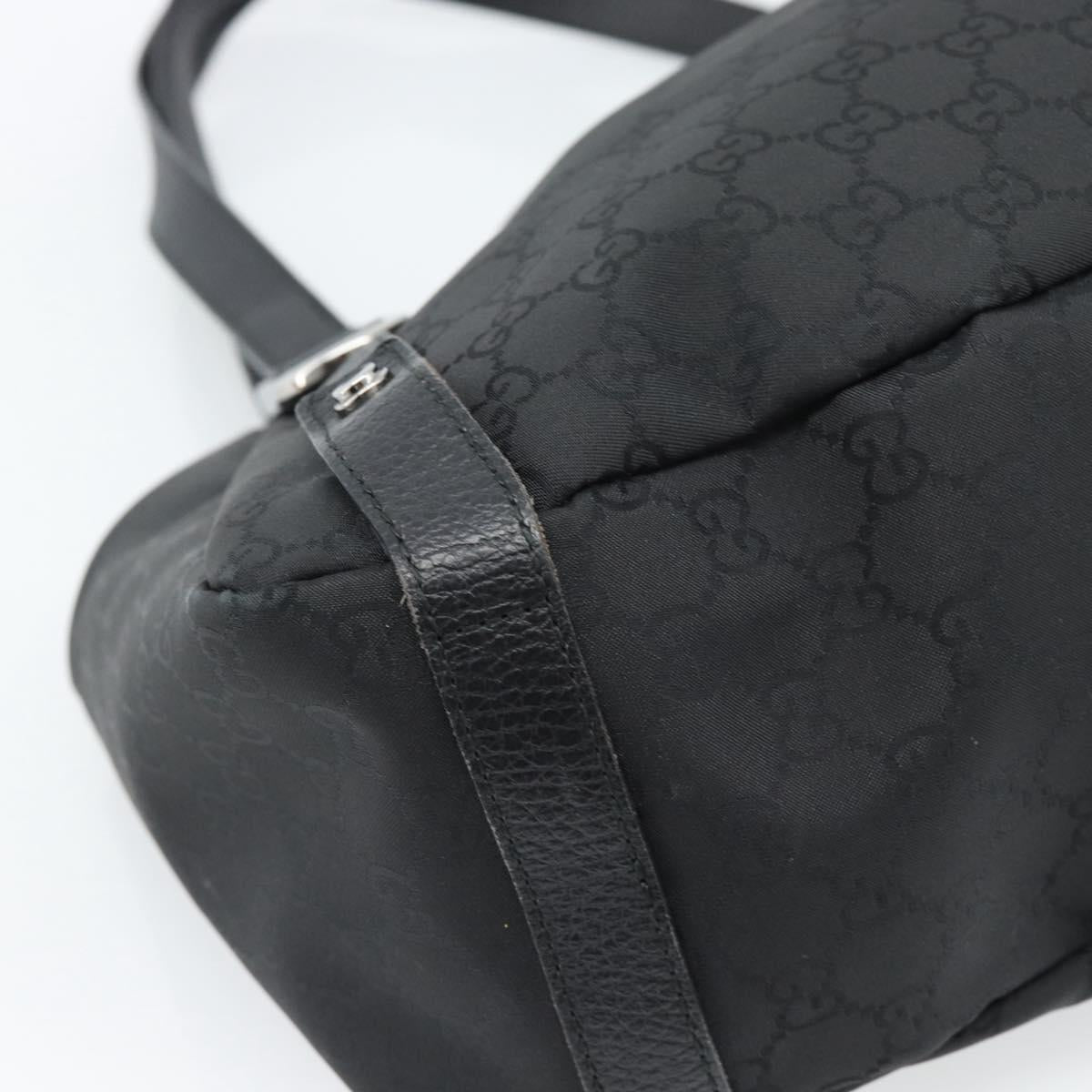 GUCCI GG Canvas Abbey Tote Bag Black Silver 293578 Auth 183995V