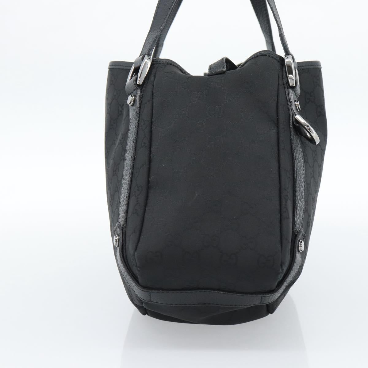 GUCCI GG Canvas Abbey Tote Bag Black Silver 293578 Auth 183995V