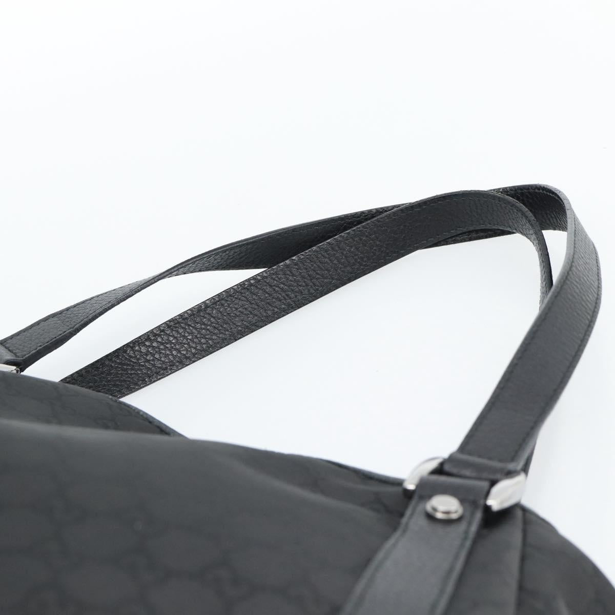 GUCCI GG Canvas Abbey Tote Bag Black Silver 293578 Auth 183995V