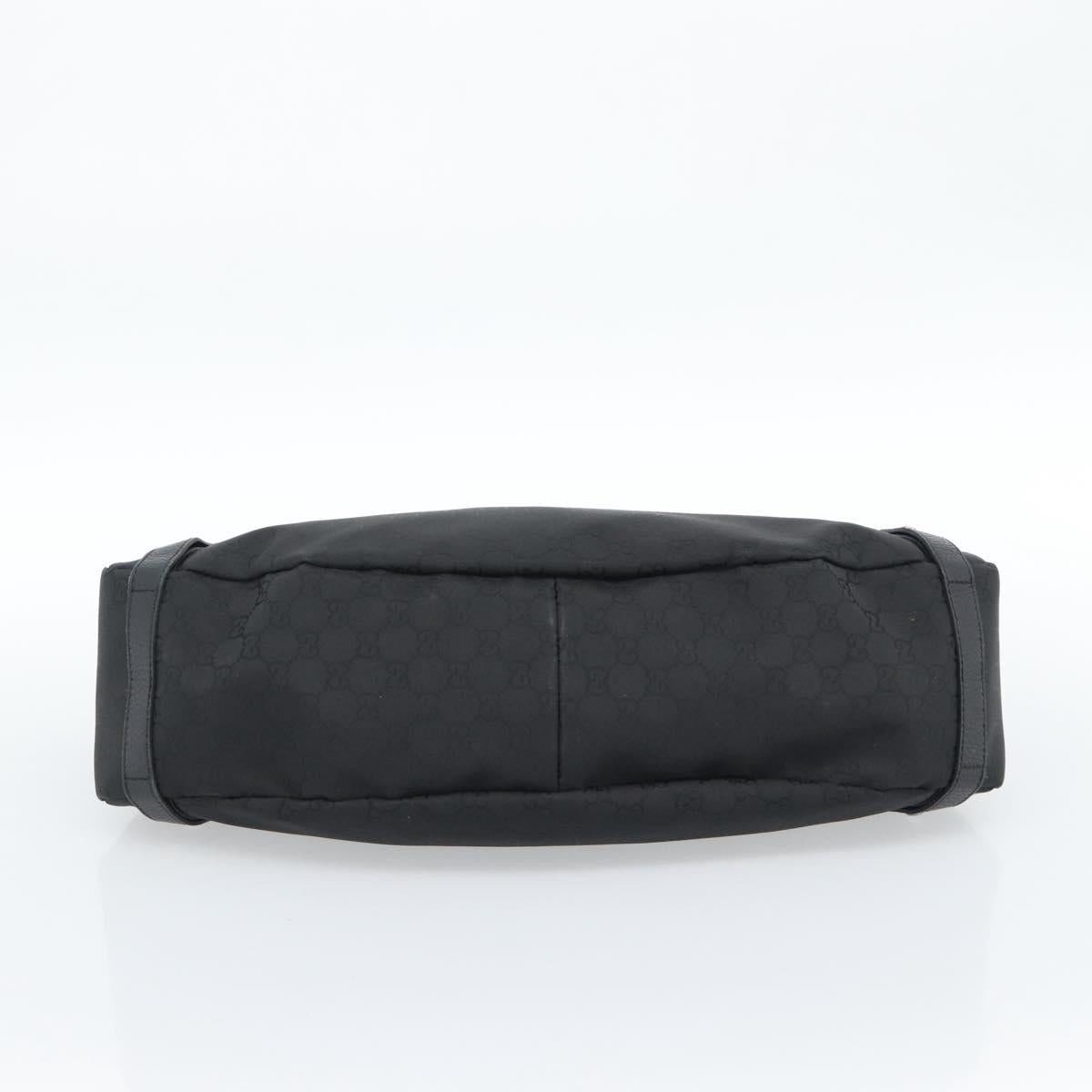 GUCCI GG Canvas Abbey Tote Bag Black Silver 293578 Auth 183995V