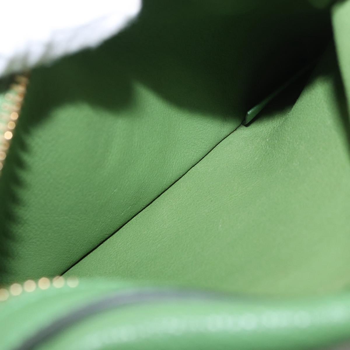 Chloe Tote Bag Leather Green Gold Auth 183998