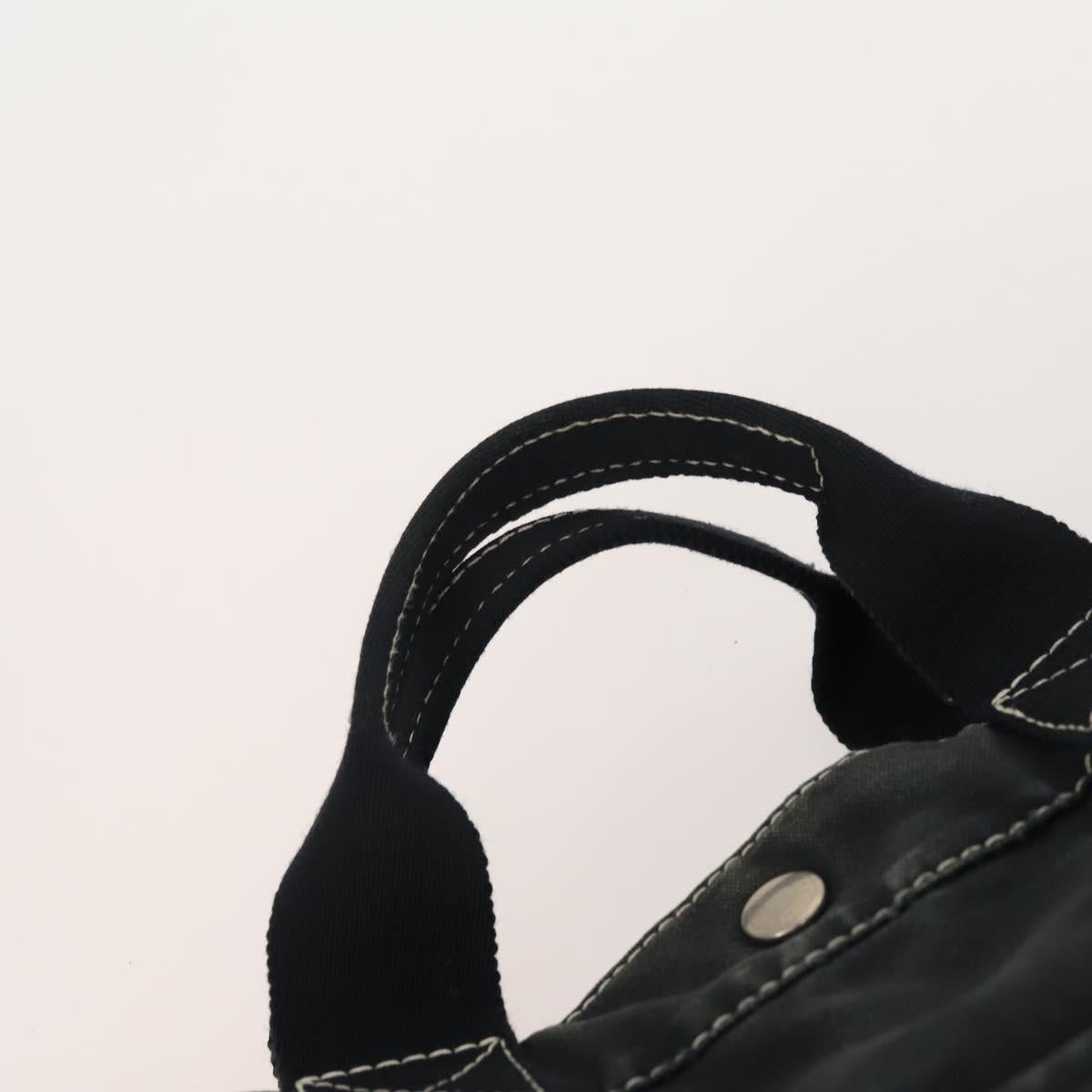 HERMES Fourre Tout Hand Bag Cotton 2 Set Black Navy Auth 184001