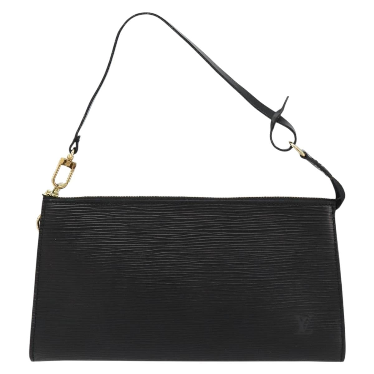 LOUIS VUITTON Epi Pochette Accessoires Pouch Black M52982 LV Auth 184002A