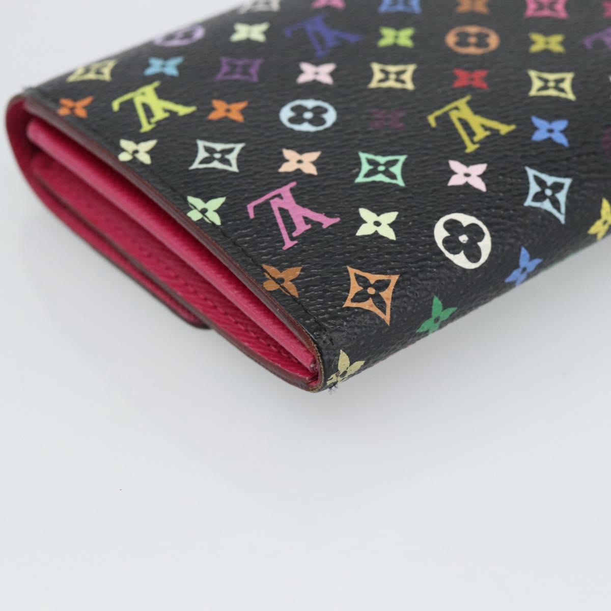 LOUIS VUITTON Monogram Multicolor Portefeiulle Sarah Black M60668 Auth 184003V