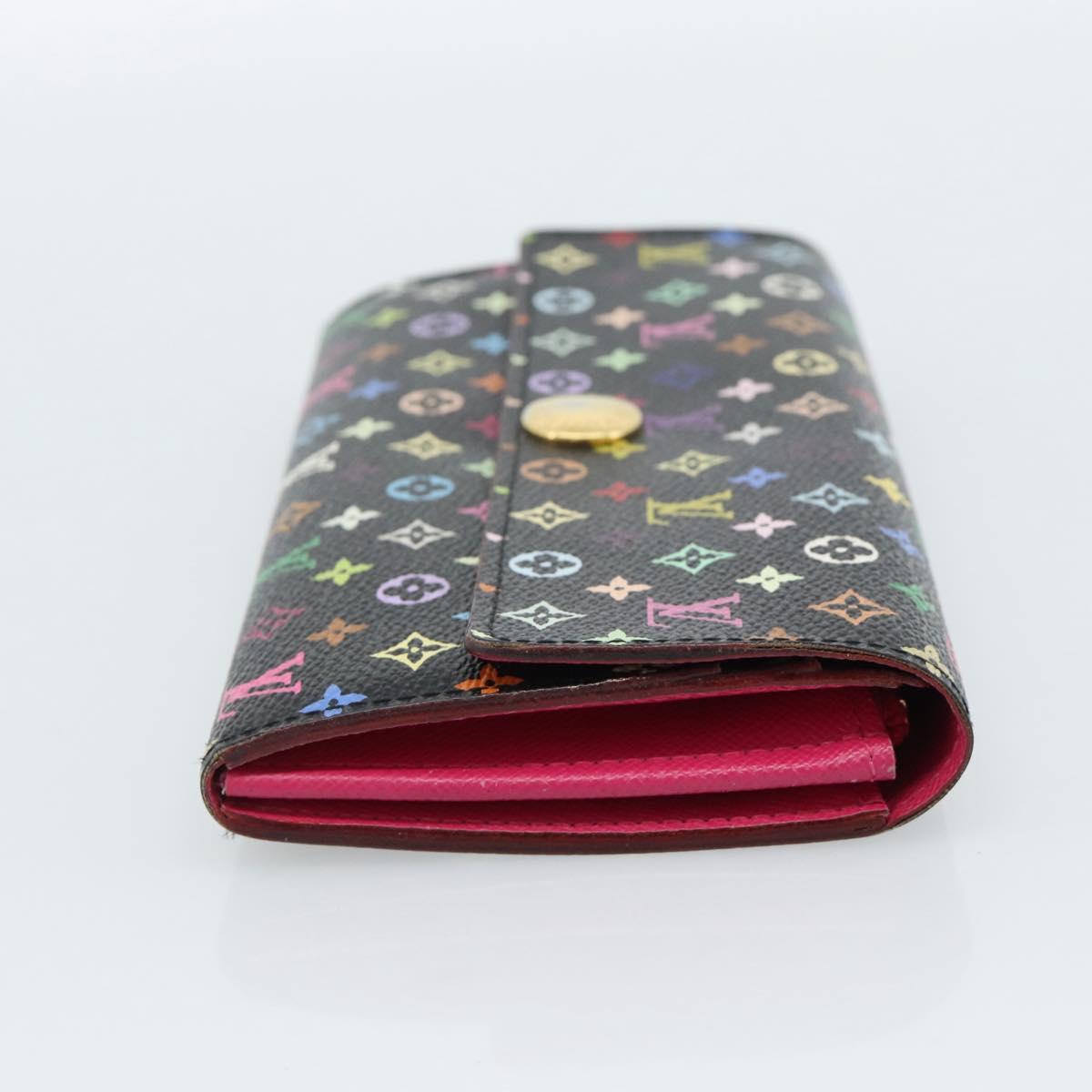 LOUIS VUITTON Monogram Multicolor Portefeiulle Sarah Black M60668 Auth 184003V