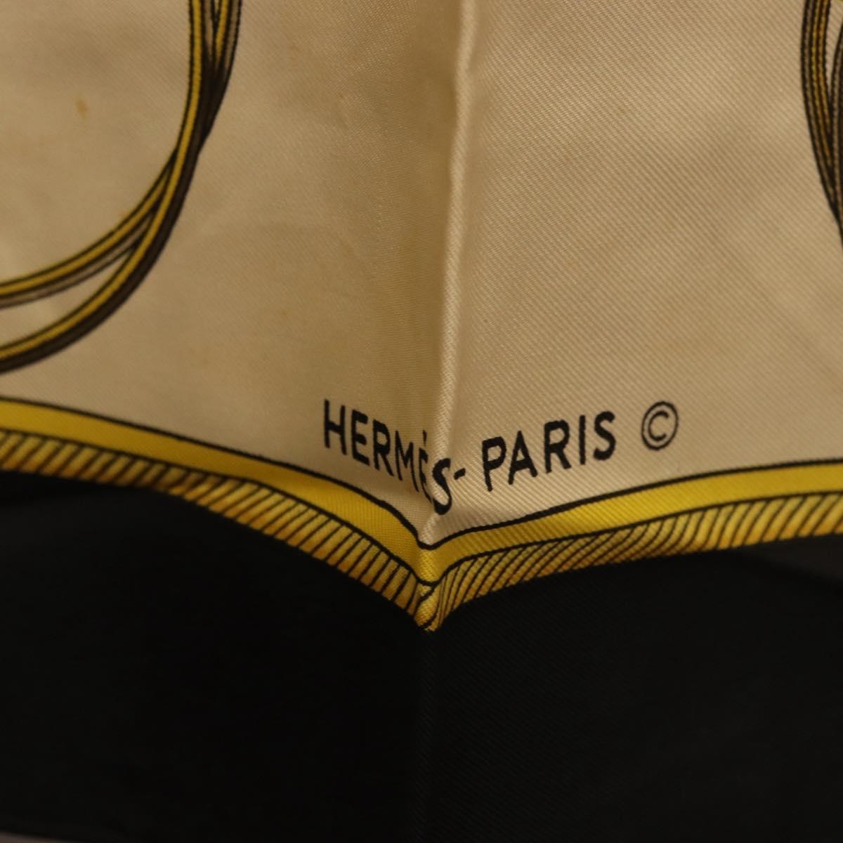 HERMES Carre 90 Scarf Silk Black Auth 184026