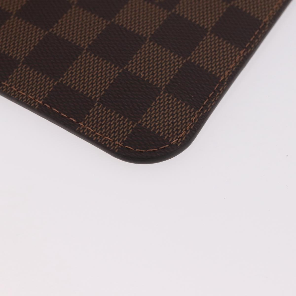 LOUIS VUITTON Damier Ebene Neverfull MM Pouch LV Auth 184045