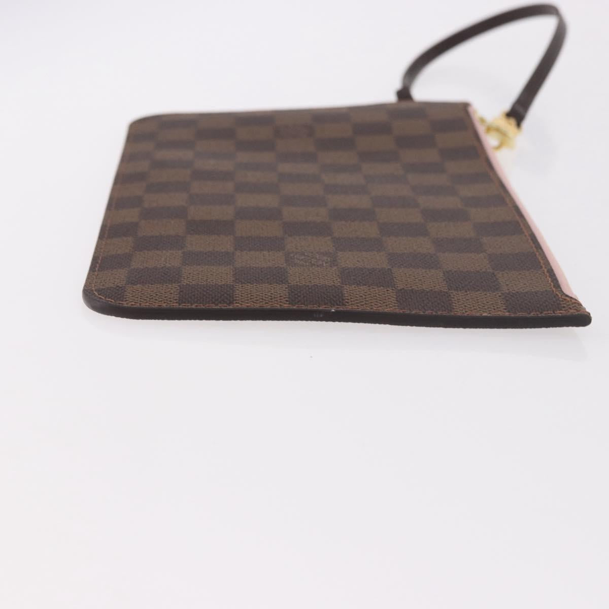 LOUIS VUITTON Damier Ebene Neverfull MM Pouch LV Auth 184045