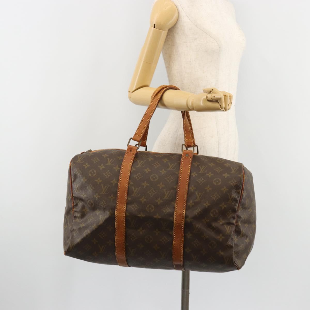 LOUIS VUITTON Monogram Sac Souple 45 Boston Bag M41624 LV Auth 184046