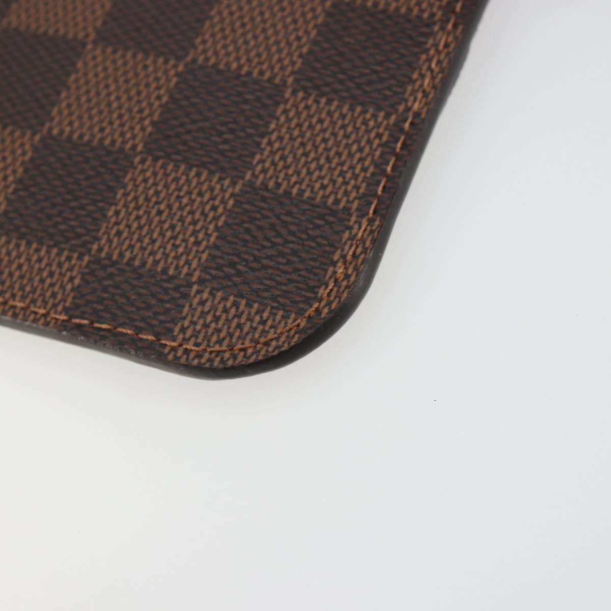 LOUIS VUITTON Damier Ebene Neverfull PM Pouch LV Auth 184121