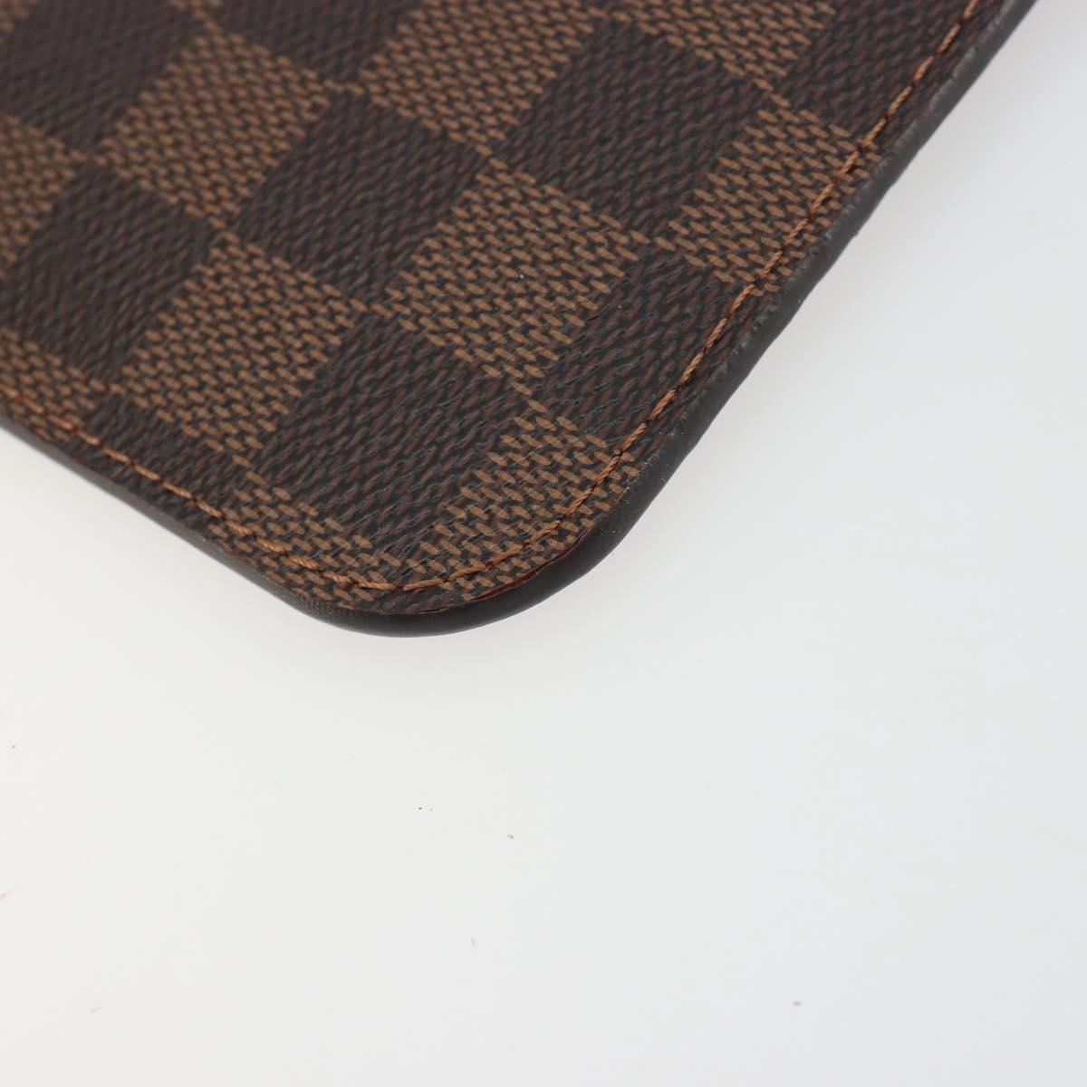 LOUIS VUITTON Damier Ebene Neverfull PM Pouch LV Auth 184121