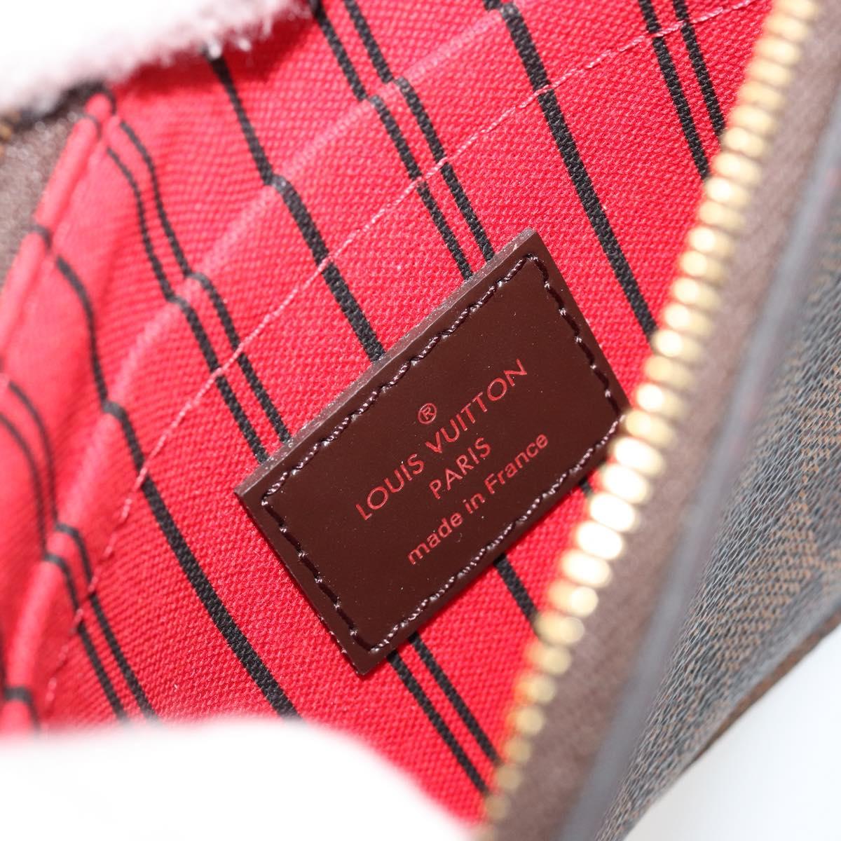 LOUIS VUITTON Damier Ebene Neverfull PM Pouch LV Auth 184121
