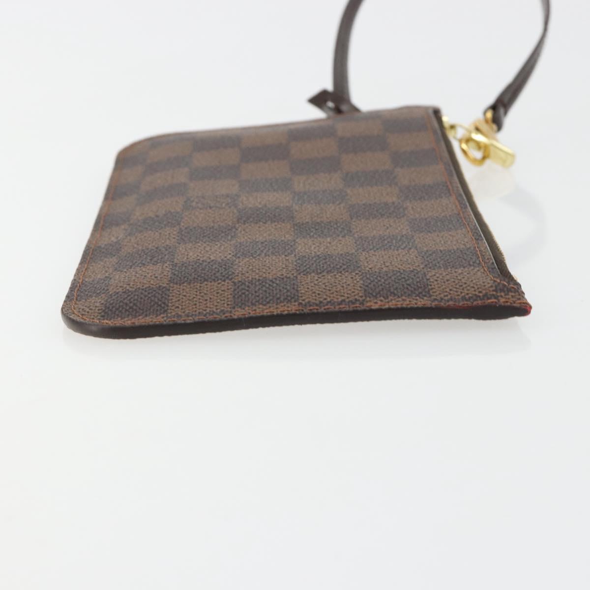 LOUIS VUITTON Damier Ebene Neverfull PM Pouch LV Auth 184121