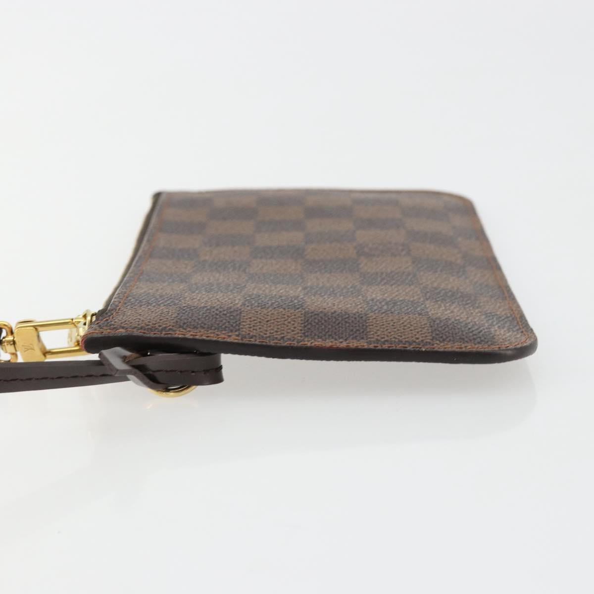 LOUIS VUITTON Damier Ebene Neverfull PM Pouch LV Auth 184121