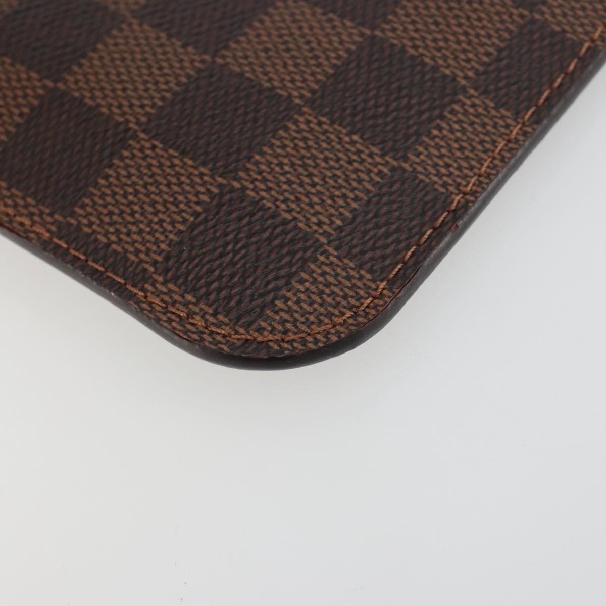 LOUIS VUITTON Damier Ebene Neverfull PM Pouch LV Auth 184121