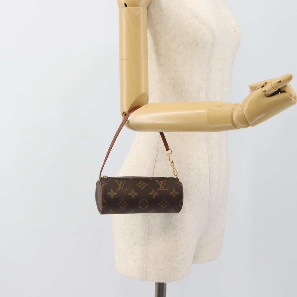LOUIS VUITTON Monogram Papillon Pouch LV Auth 184124