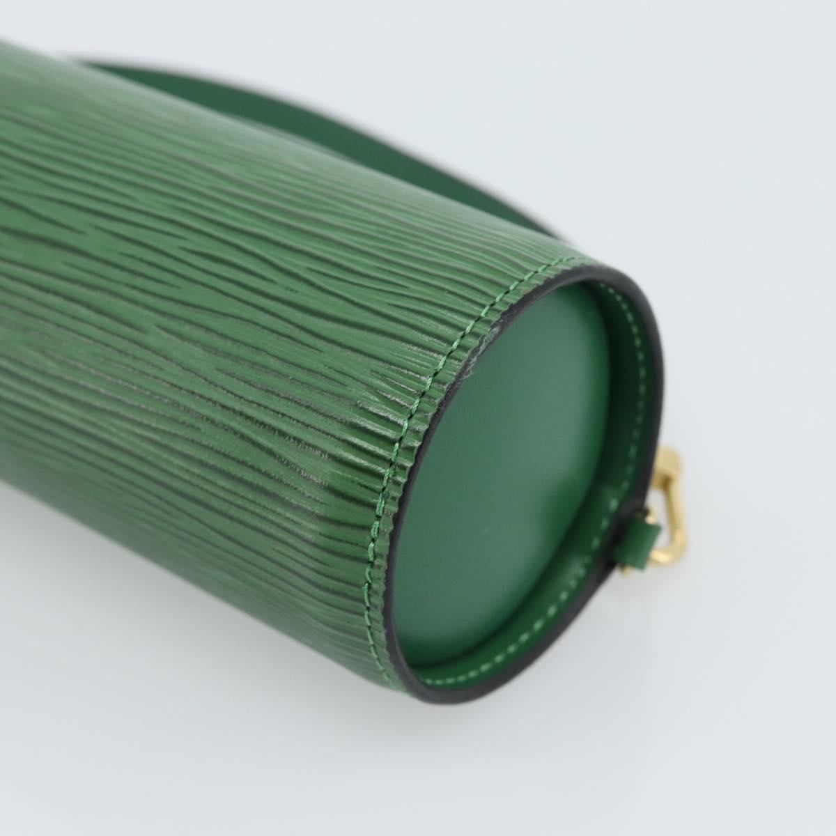 LOUIS VUITTON Epi Soufflot Pouch Green LV Auth 184125