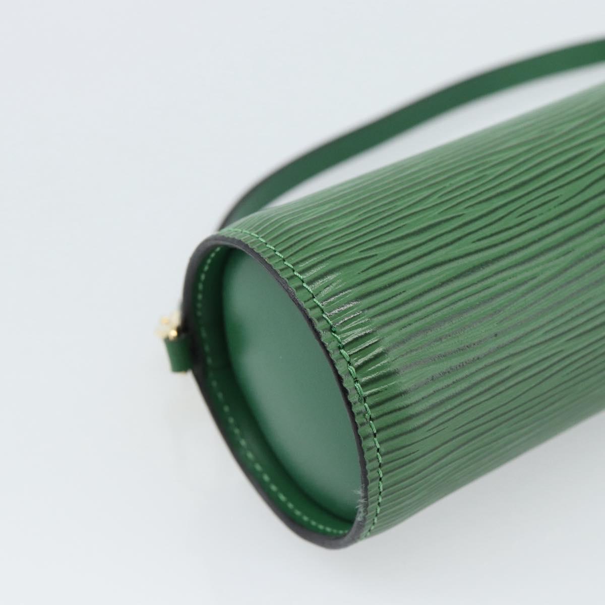 LOUIS VUITTON Epi Soufflot Pouch Green LV Auth 184125