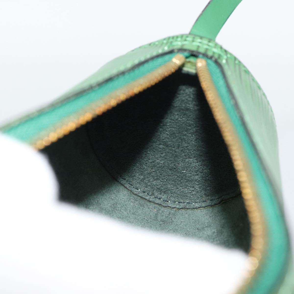 LOUIS VUITTON Epi Soufflot Pouch Green LV Auth 184125
