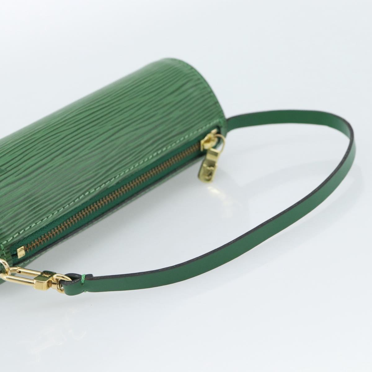 LOUIS VUITTON Epi Soufflot Pouch Green LV Auth 184125