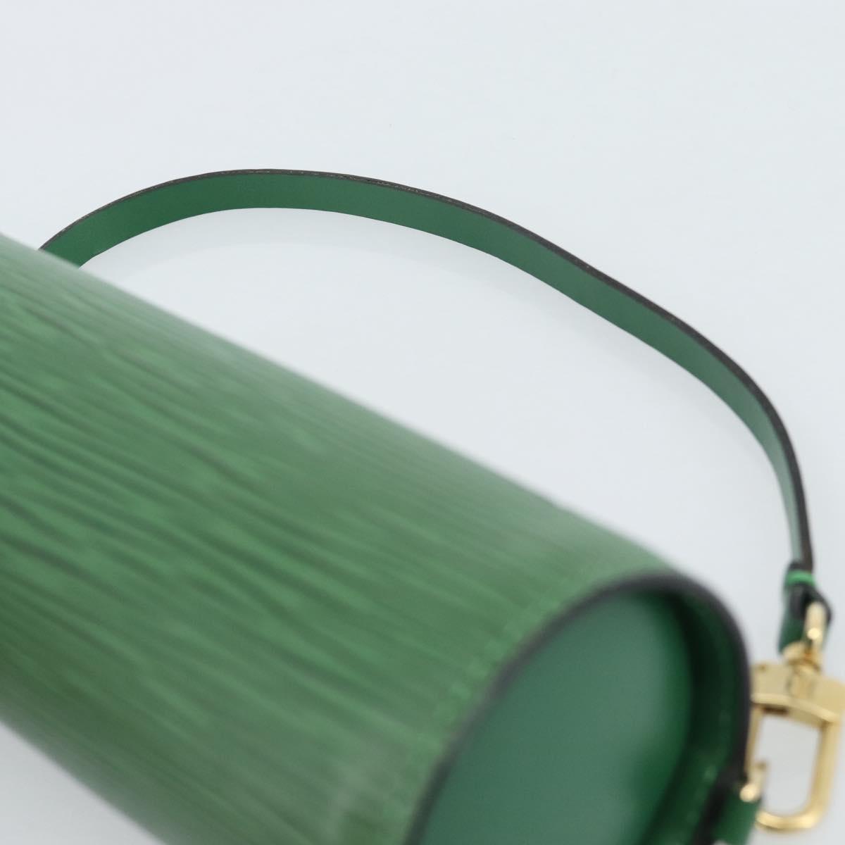 LOUIS VUITTON Epi Soufflot Pouch Green LV Auth 184125