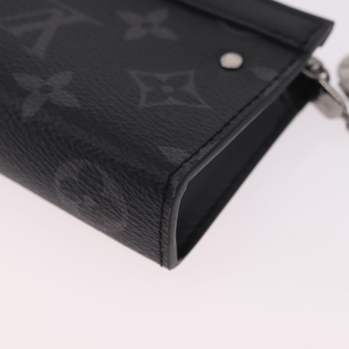 LOUIS VUITTON Eclipse Cles Voyage Pochette Coin Purse M82776 LV Auth 184128M