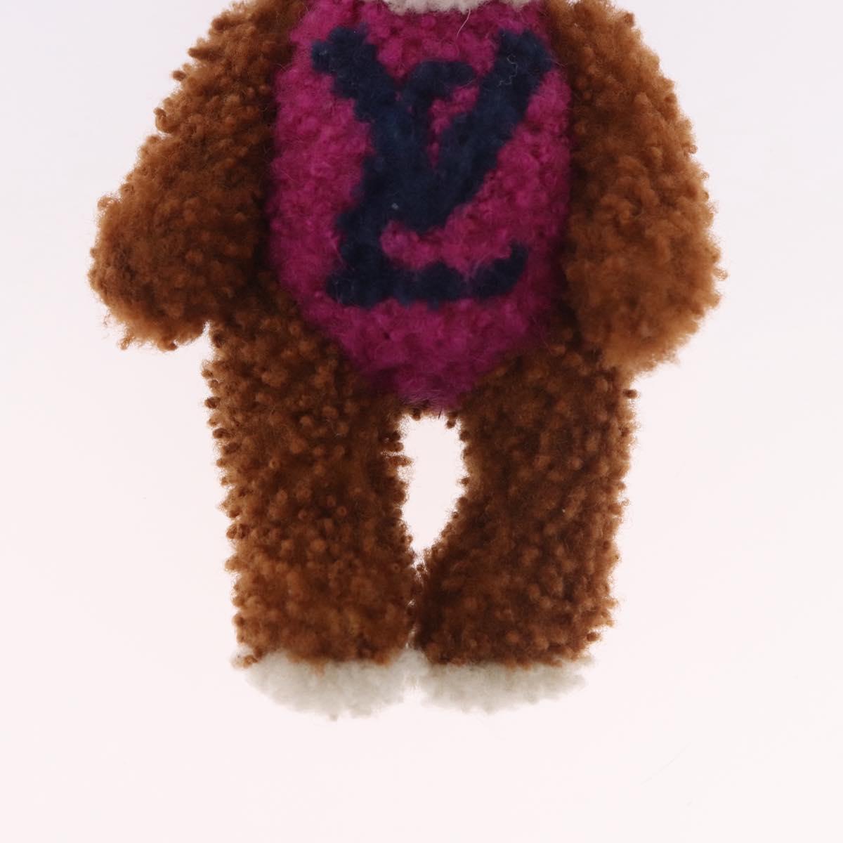 LOUIS VUITTON Monogram Teddy Porte Cles LV Teddy Bear Charm M69854 Auth 184130M