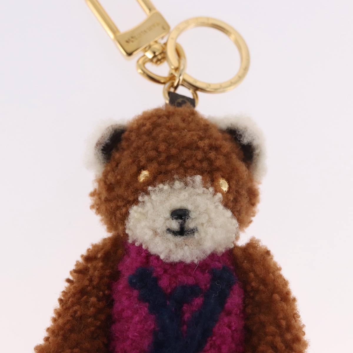 LOUIS VUITTON Monogram Teddy Porte Cles LV Teddy Bear Charm M69854 Auth 184130M