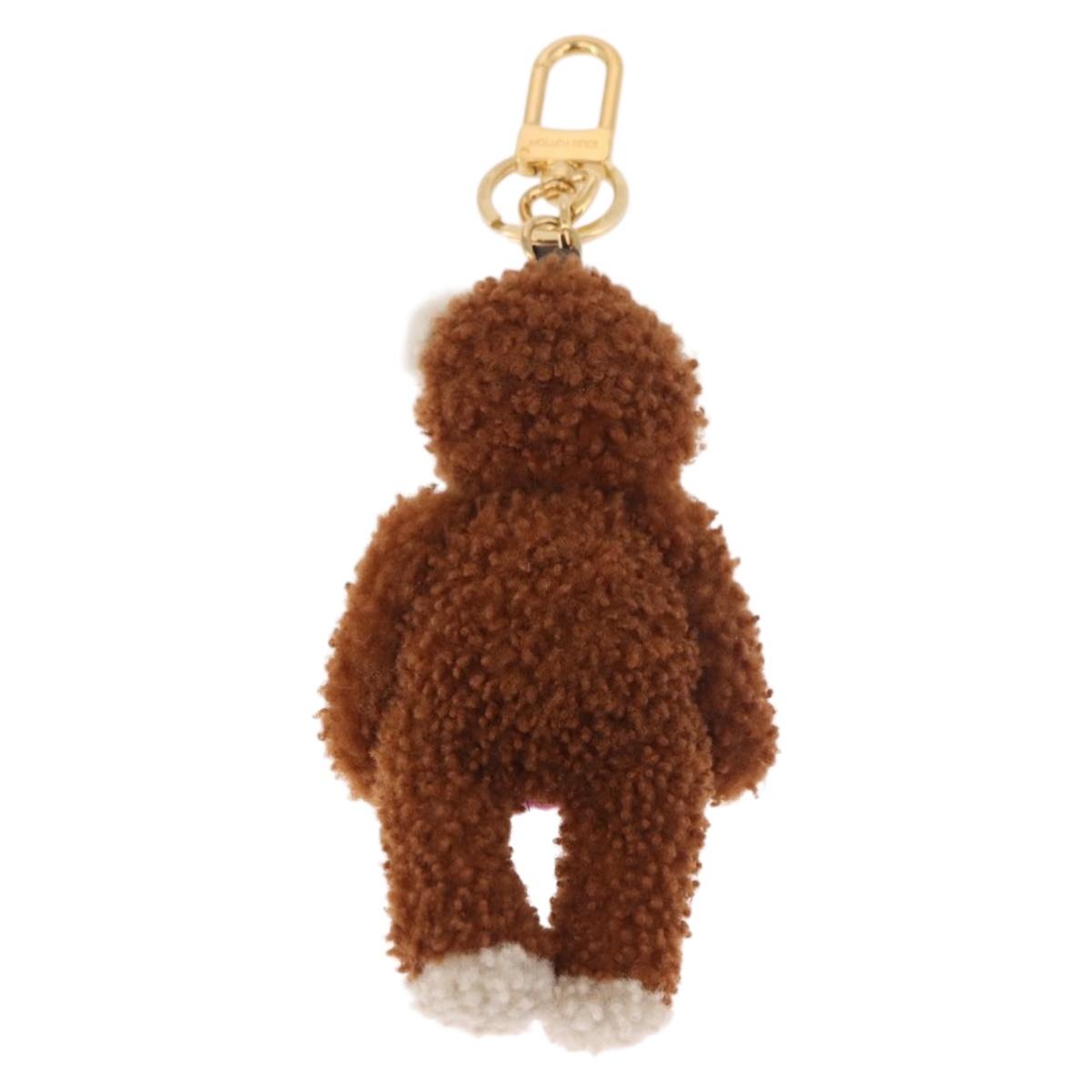 LOUIS VUITTON Monogram Teddy Porte Cles LV Teddy Bear Charm M69854 Auth 184130M