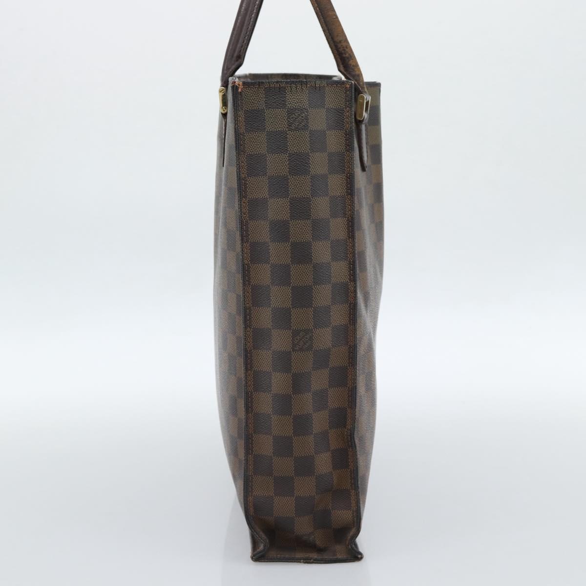 LOUIS VUITTON Damier Ebene Sac Plat Hand Bag N51140 LV Auth 184136