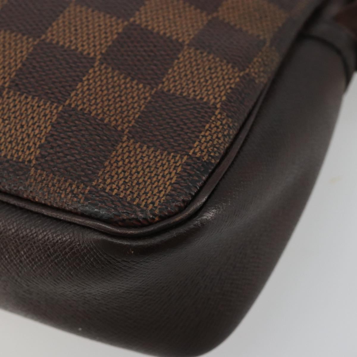 LOUIS VUITTON Damier Ebene Trousse Makeup Pouch N51982 LV Auth 184137