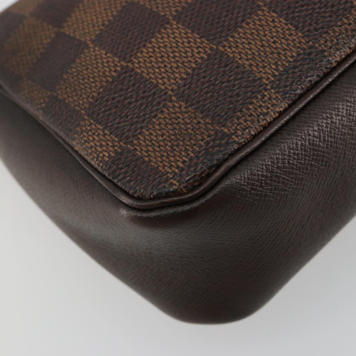 LOUIS VUITTON Damier Ebene Trousse Makeup Pouch N51982 LV Auth 184137