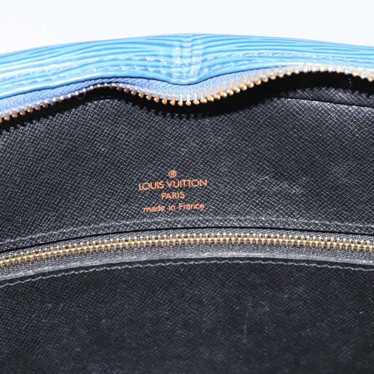 LOUIS VUITTON Epi Porte Documents Voyage Bag Blue M54475 LV Auth 184139