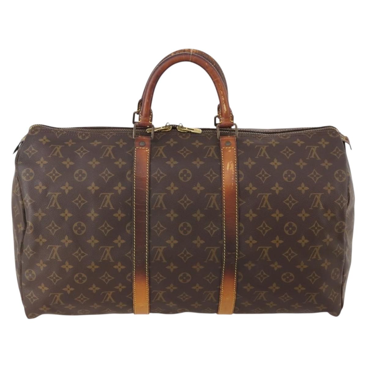 LOUIS VUITTON Monogram Keepall 50 Boston Bag M41426 LV Auth 184147