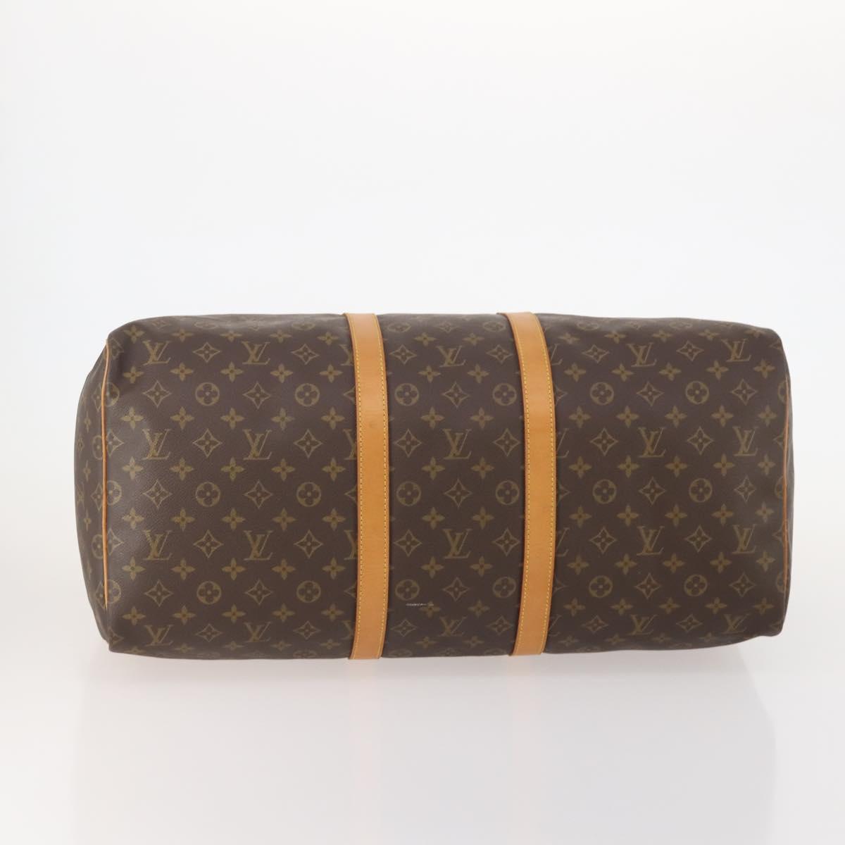LOUIS VUITTON Monogram Keepall 55 Boston Bag M41424 LV Auth 184149A