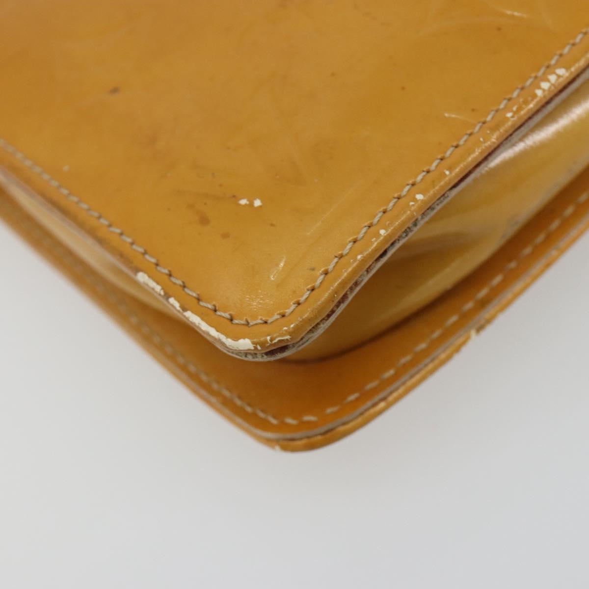 LOUIS VUITTON Monogram Vernis Lexington Pouch Beige M91010 LV Auth 184160