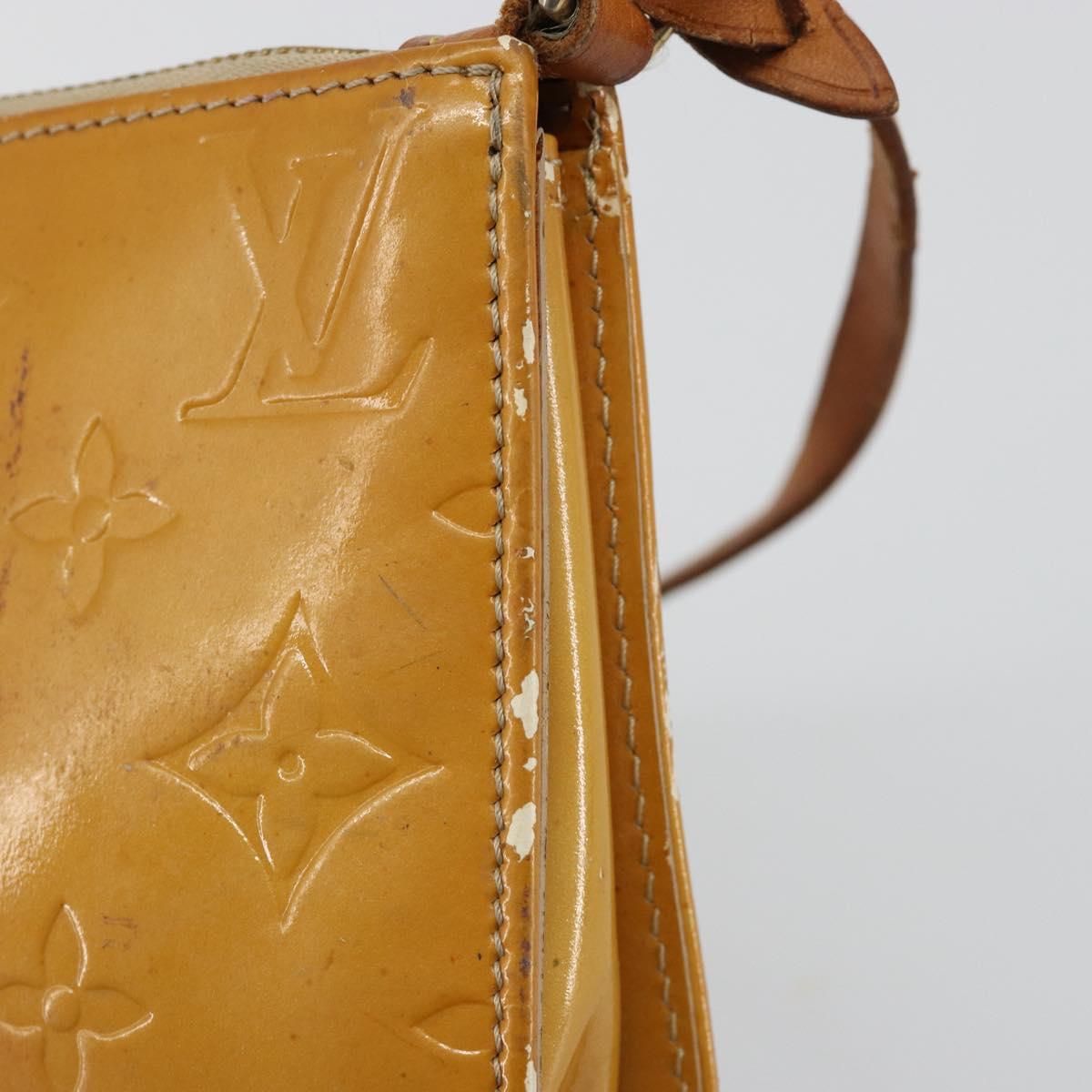 LOUIS VUITTON Monogram Vernis Lexington Pouch Beige M91010 LV Auth 184160