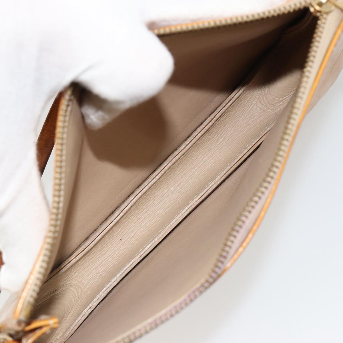 LOUIS VUITTON Monogram Vernis Lexington Pouch Beige M91010 LV Auth 184160