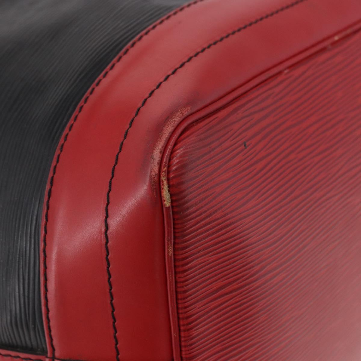 LOUIS VUITTON Epi Noe Shoulder Bag Bicolor Black Red M44017 LV Auth 184162