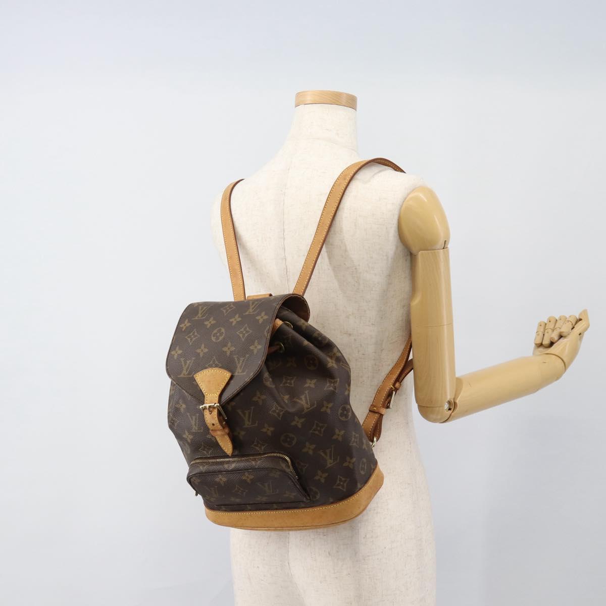 LOUIS VUITTON Monogram Montsouris MM Backpack M51136 LV Auth 184165