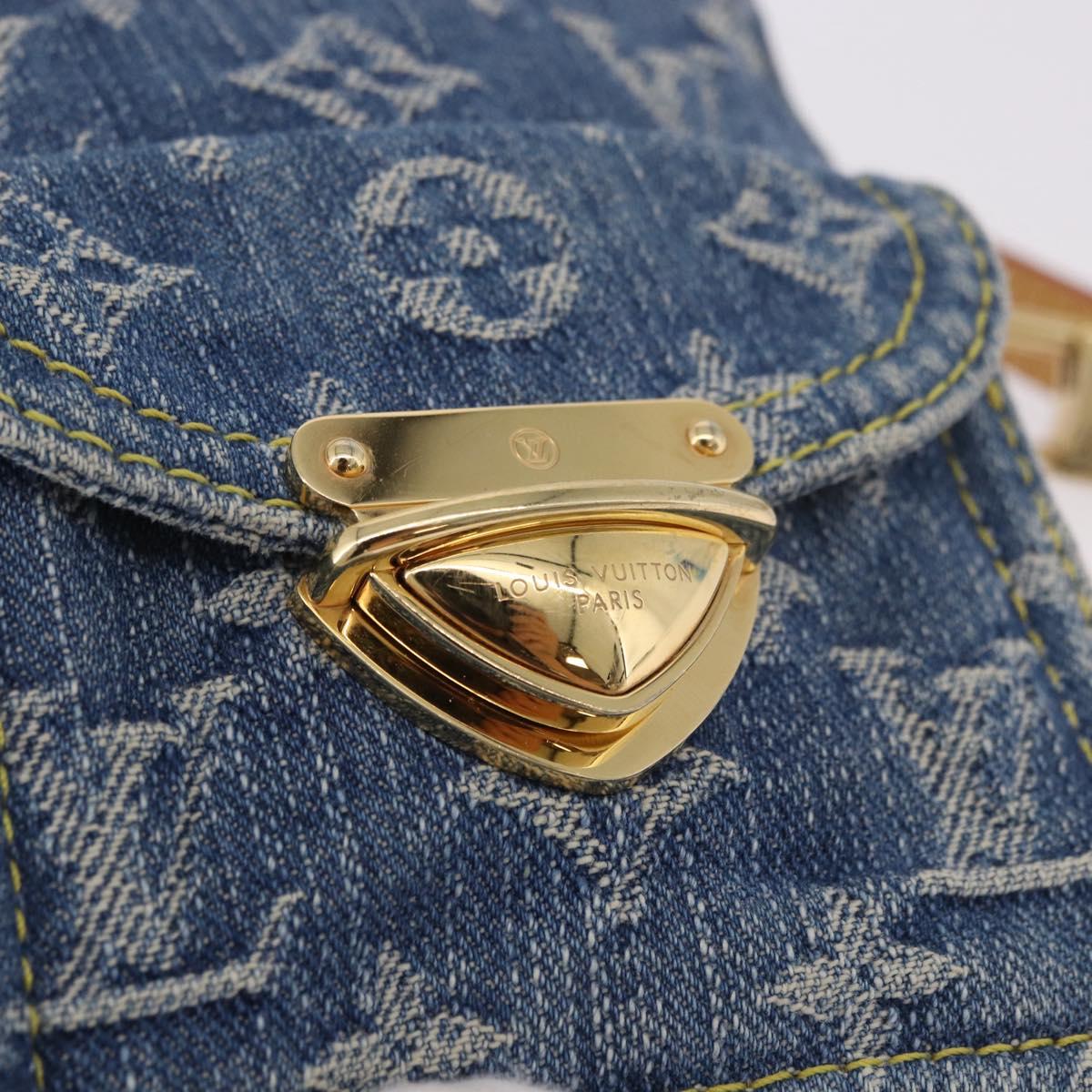 LOUIS VUITTON Monogram Denim Pochette Fairfax Bag Blue M82948 LV Auth 184169SAV